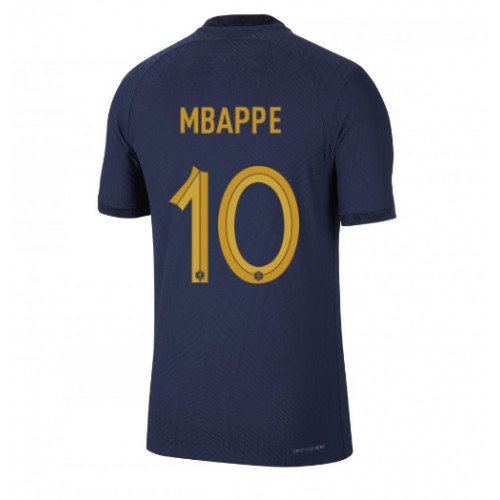 Frankrig Kylian Mbappe #10 Replika Hjemmebanetrøje VM 2022 Kortærmet